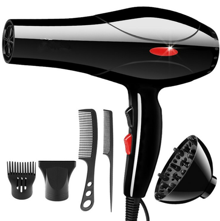 High-Power Hair Dryer with Full Styling Attachment Set