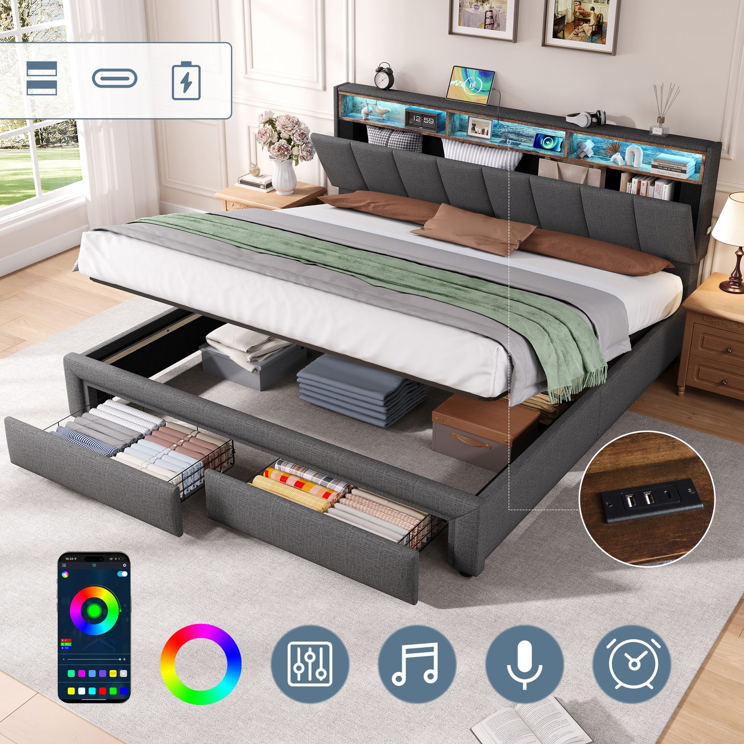 The Ultimate Super King Bed for Storage, Tech & Style