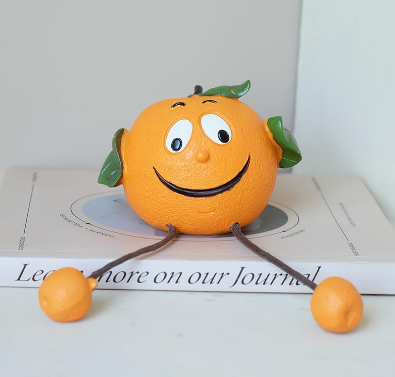 Six Playful Fruit Character Figurines for Shelves and Desks