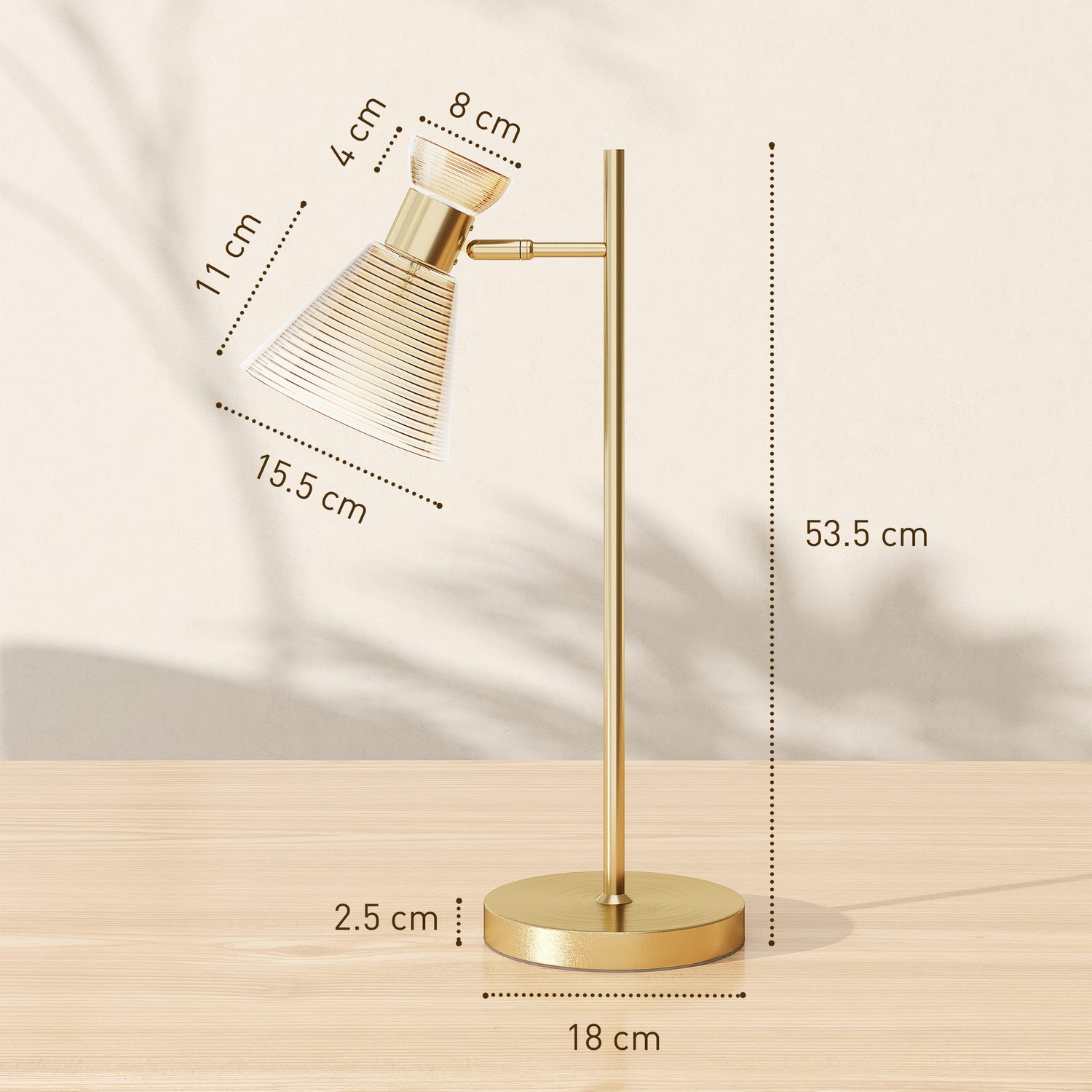 Add Warm Focused Light with a Gold Bedside Lamp