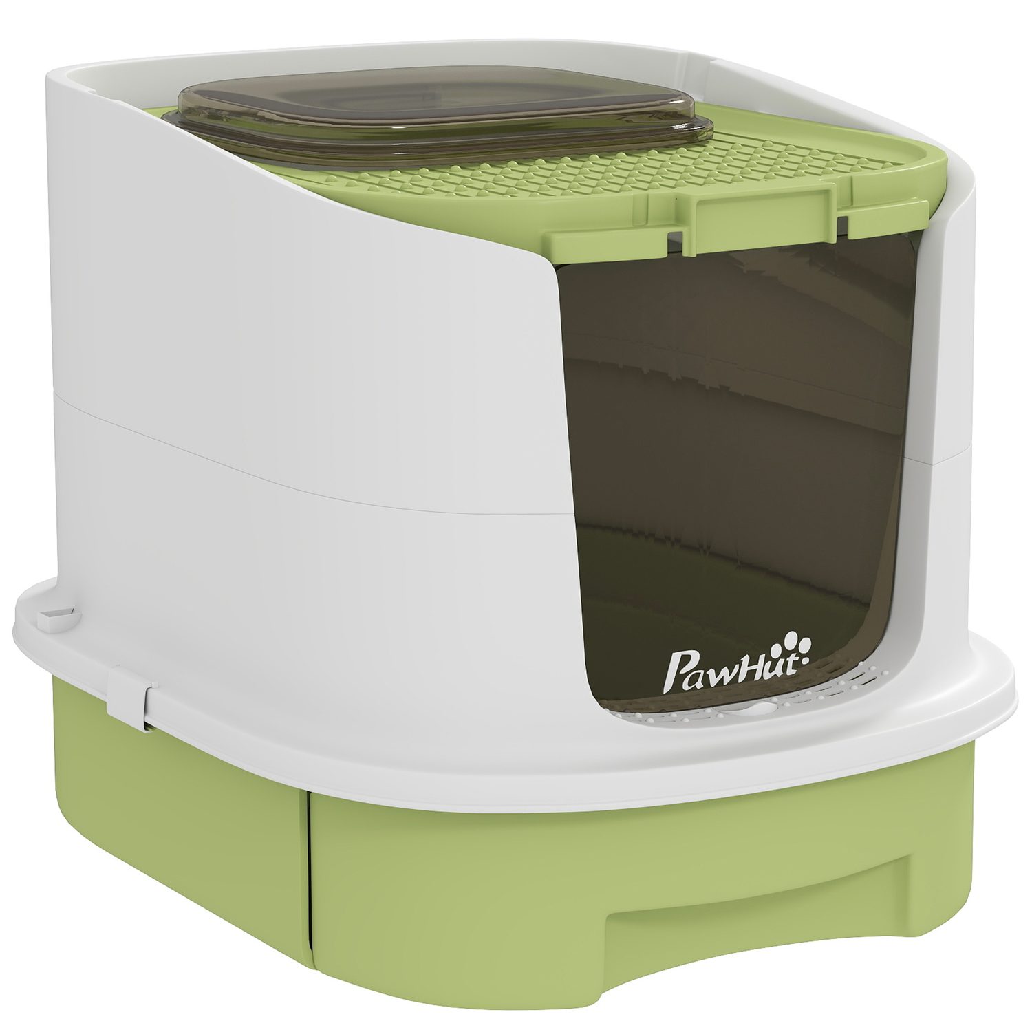 Enclosed cat litter box that keeps mess where it belongs