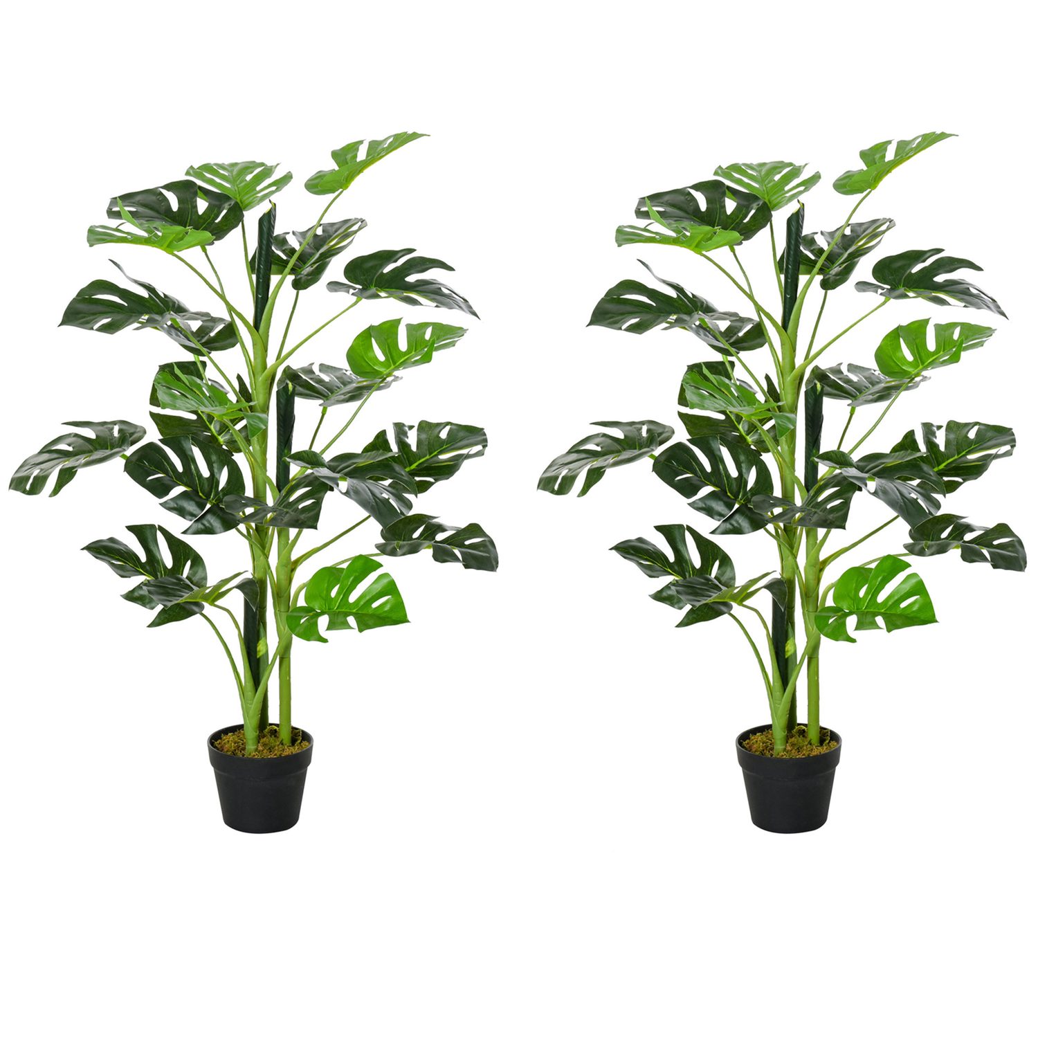 Two Artificial Monstera Plants for Effortless Year-Round Greenery