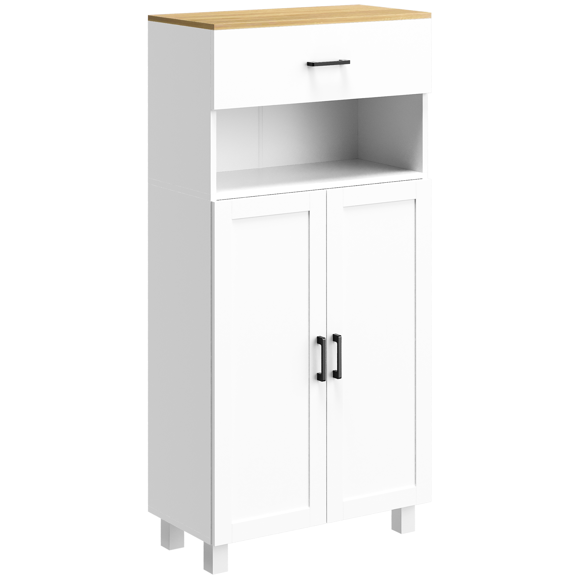 130cm Nordic White Freestanding Cabinet