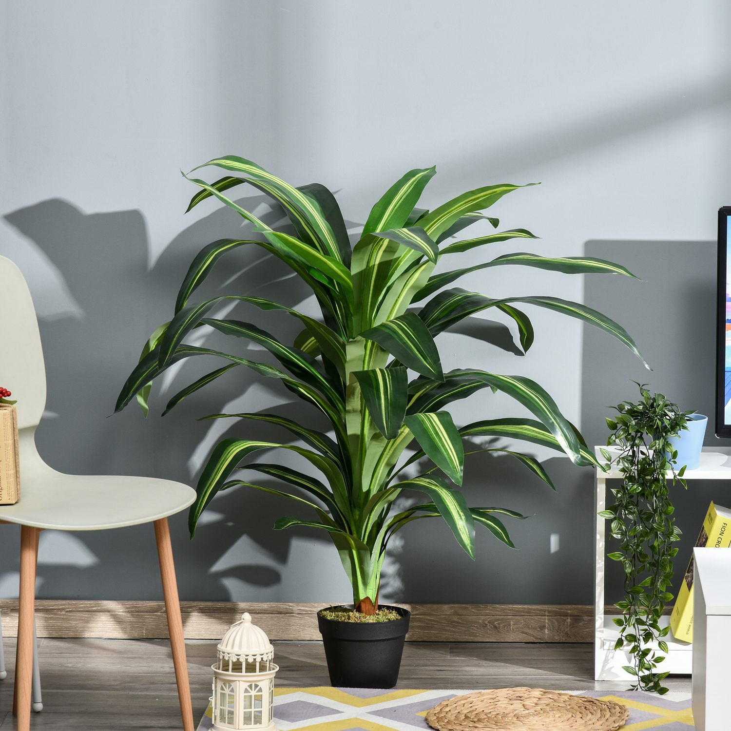Artificial Dracaena Plant in Pot for Indoor Greenery