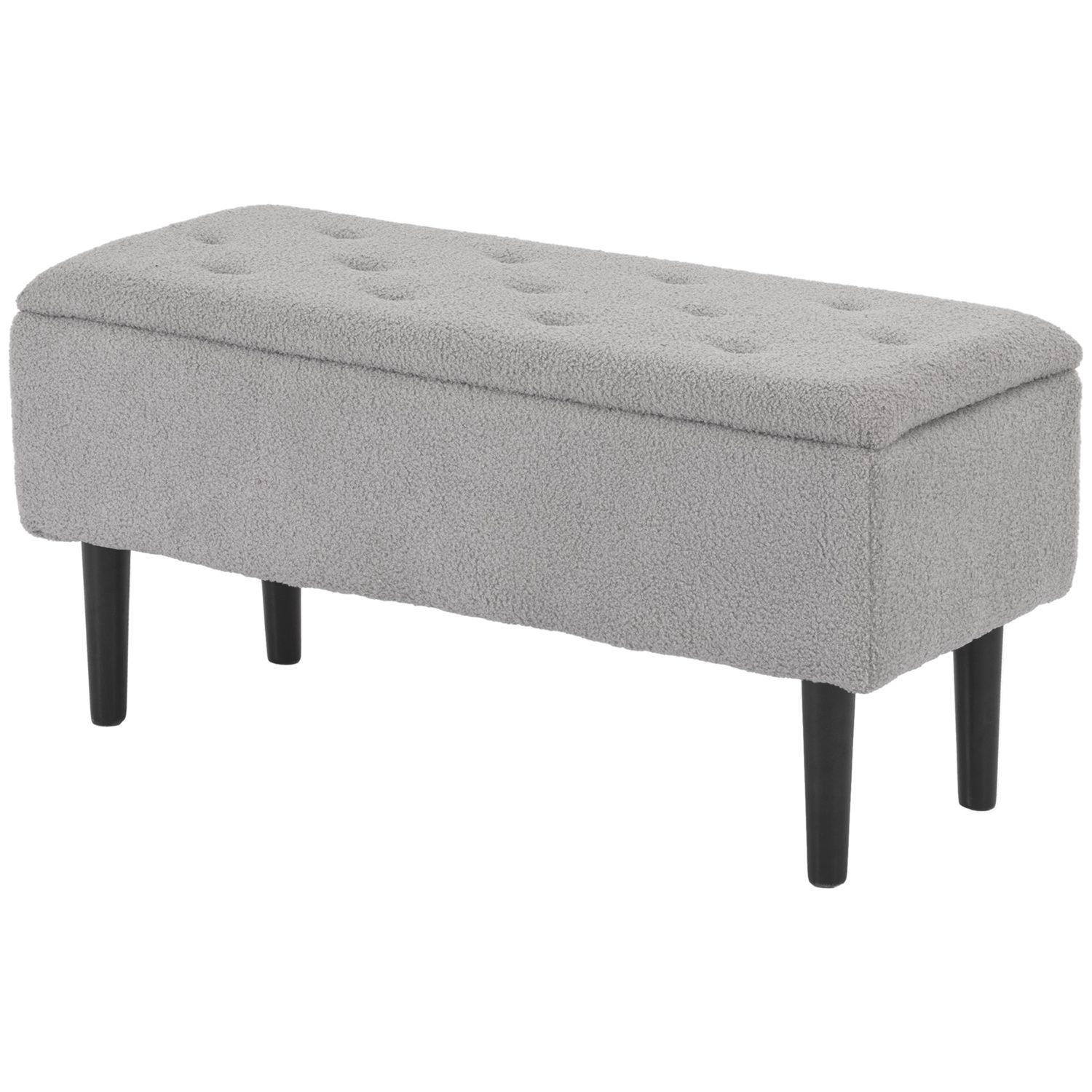 Grey 57L Storage Ottoman Bench