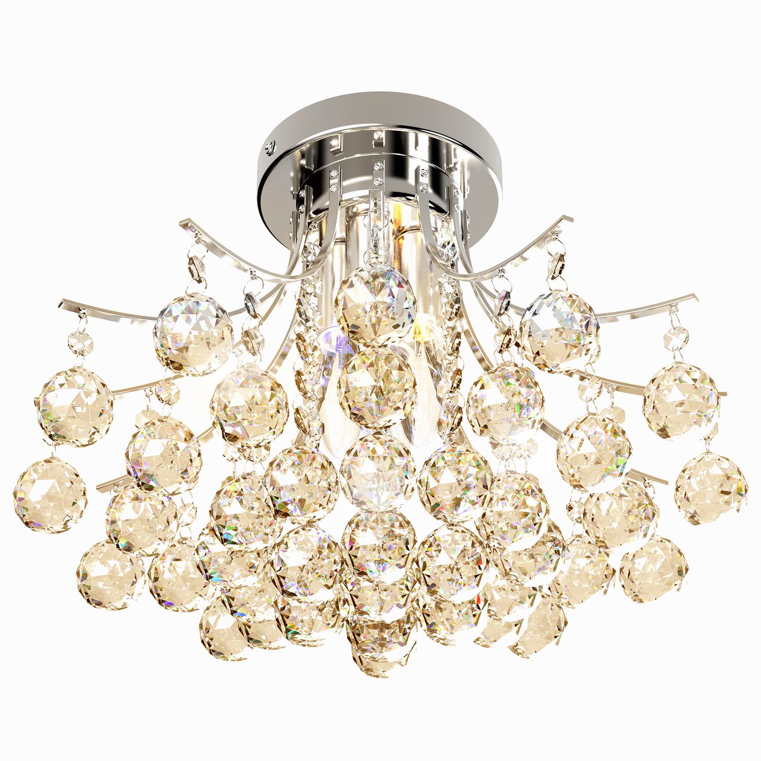 Sparkling K9 Crystal 3-Light Chandelier