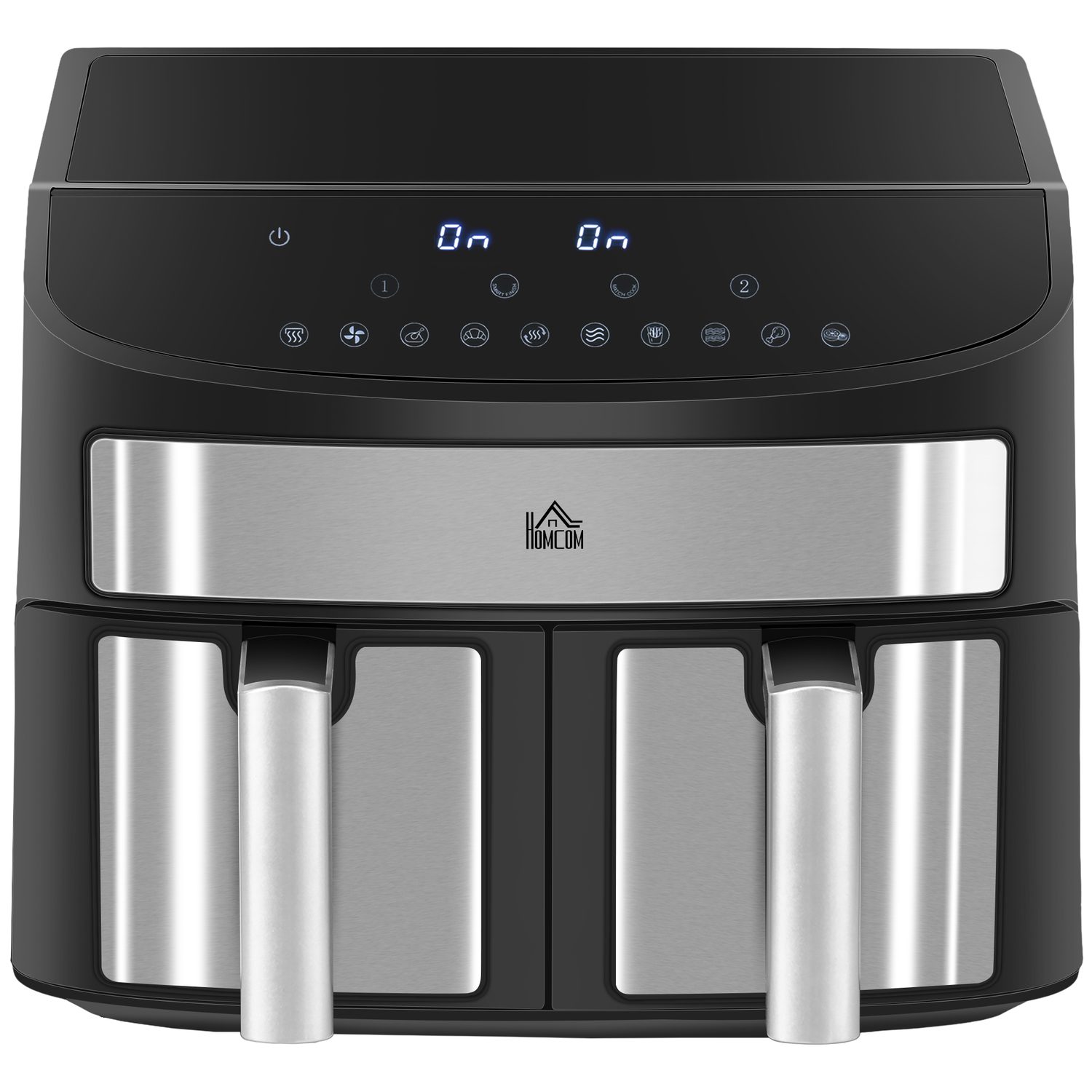 8L dual zone air fryer with sync cooking