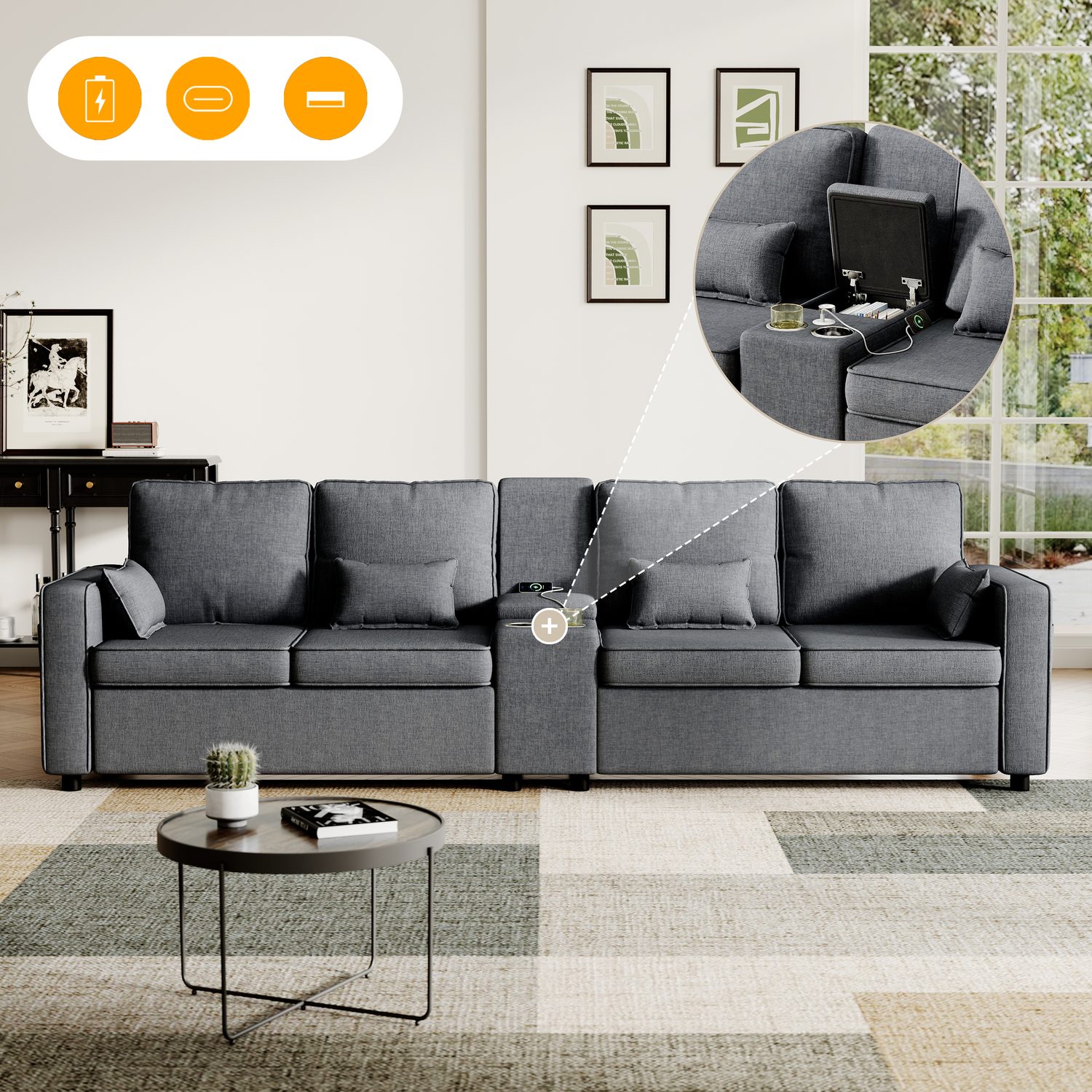 The Ultimate 4-Seater Sofa for Modern, Connected Living
