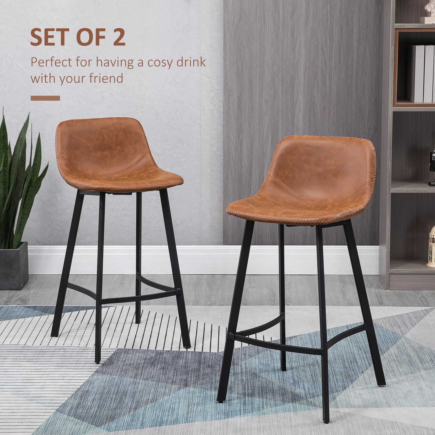 Faux Leather Stools