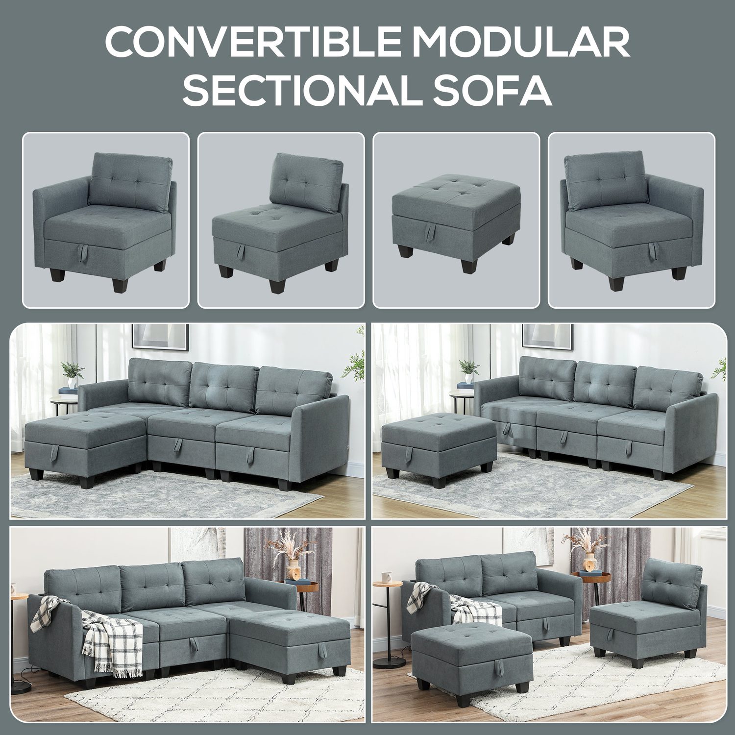 Modular Storage Sofa