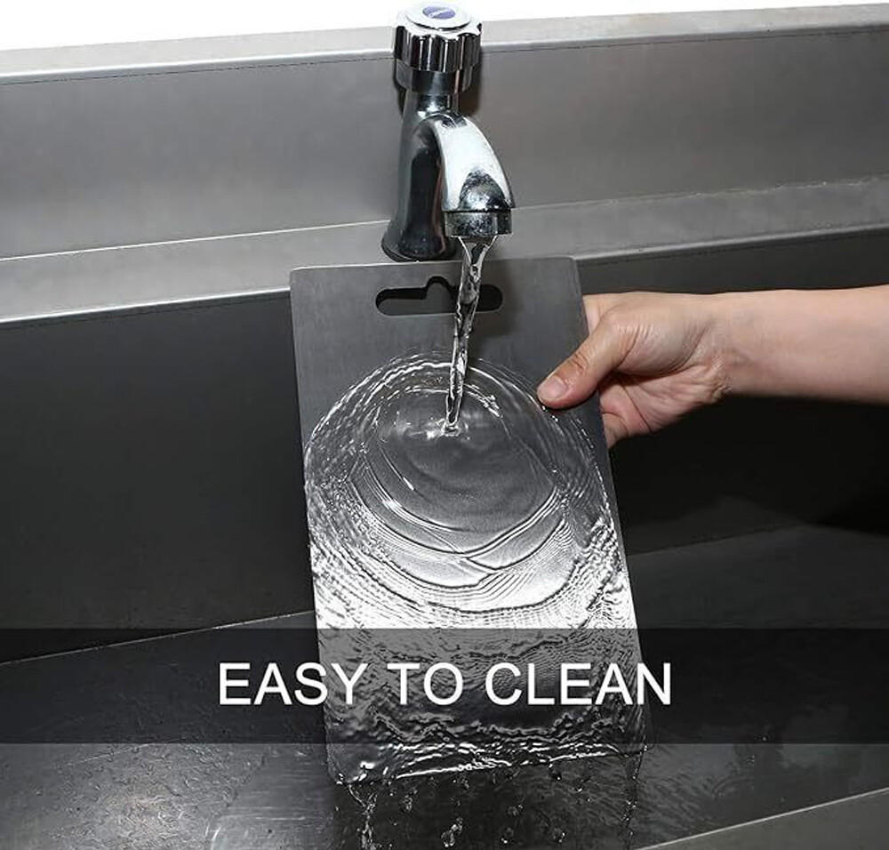 Double-Sided Stainless Steel Chopping Board