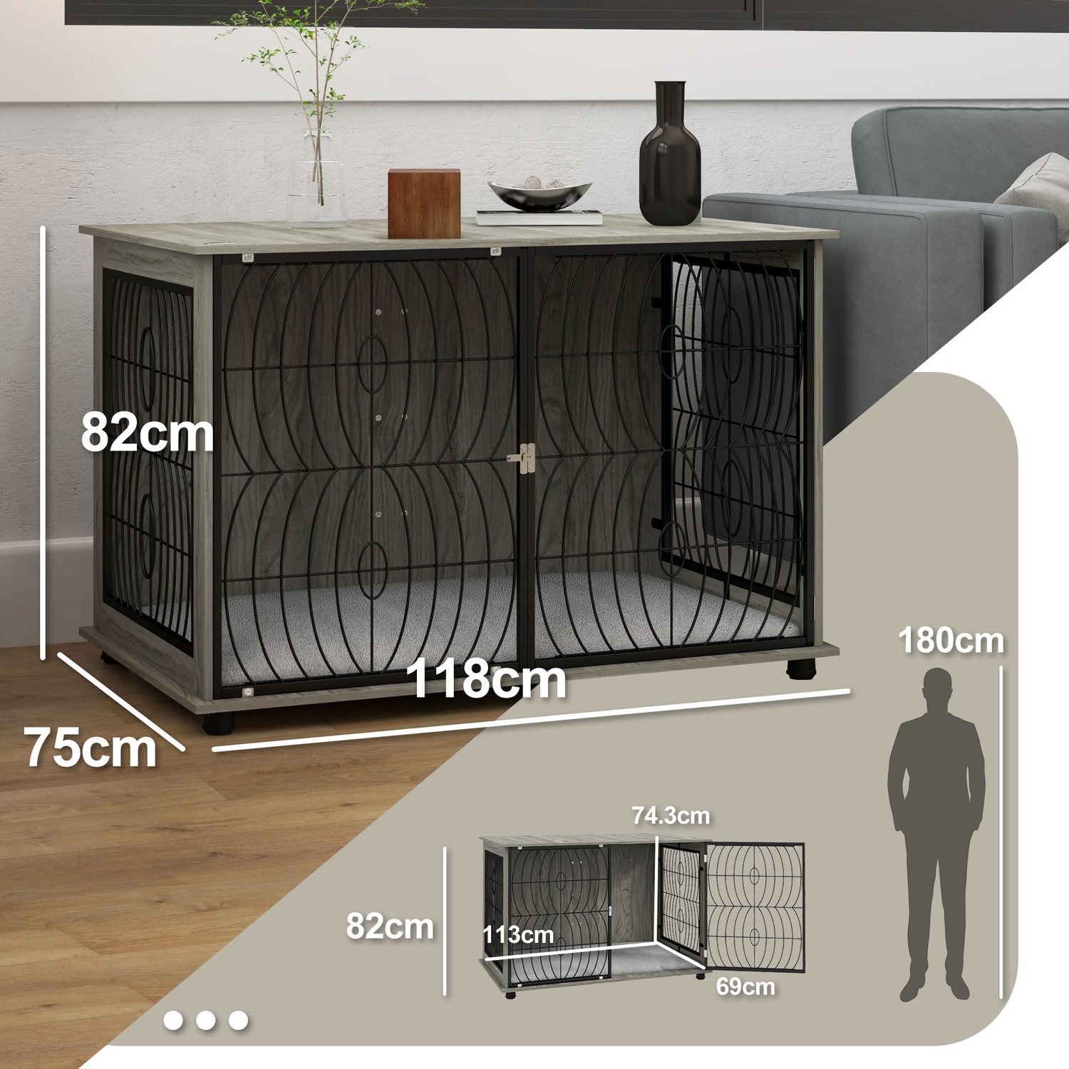 XL Dog Crate Sideboard