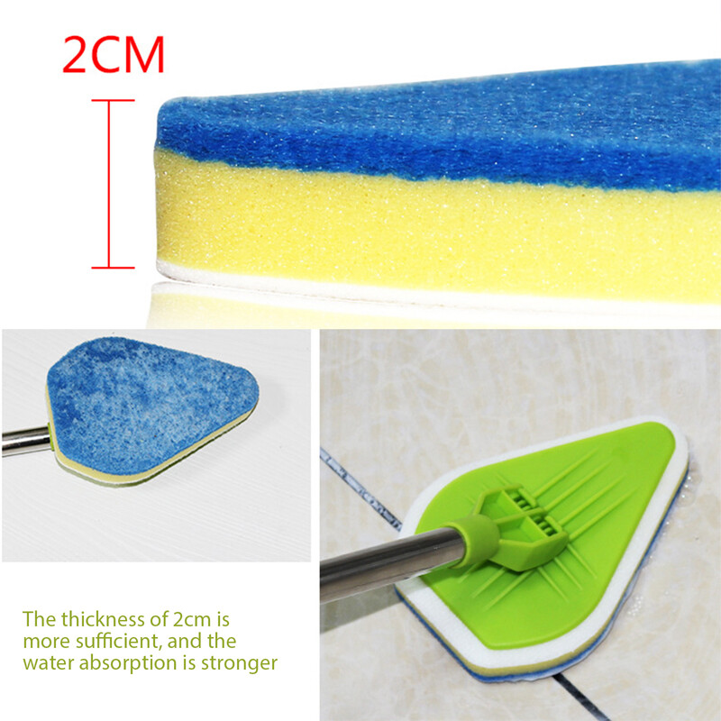 3-in-1 Telescopic Bathroom Cleaning Brush with Interchangeable Heads