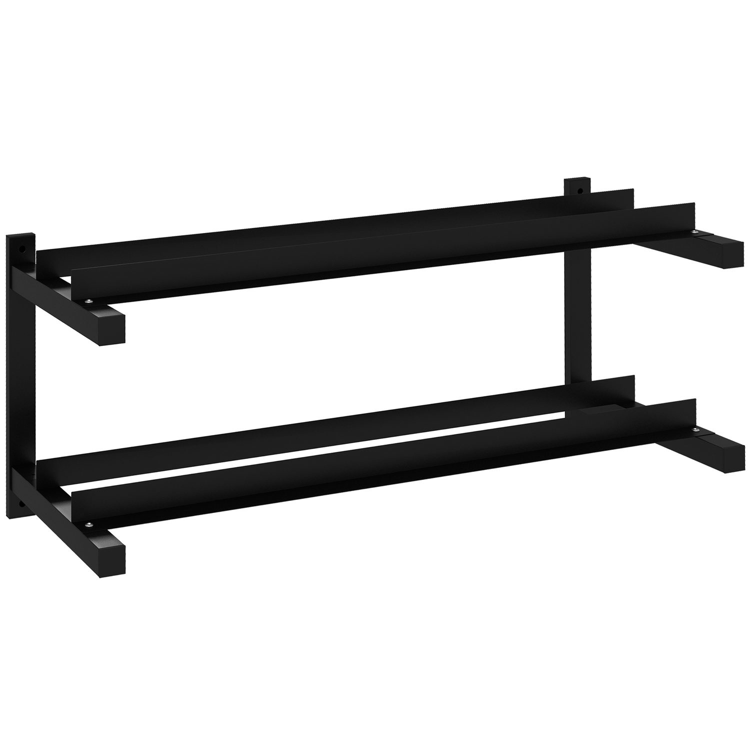 Black Wall Mounted Dumbbell Rack for Home Gyms