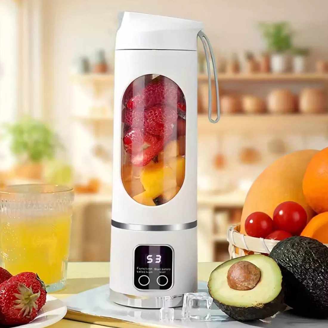 Portable USB Rechargeable Blender Cup – 450ml
