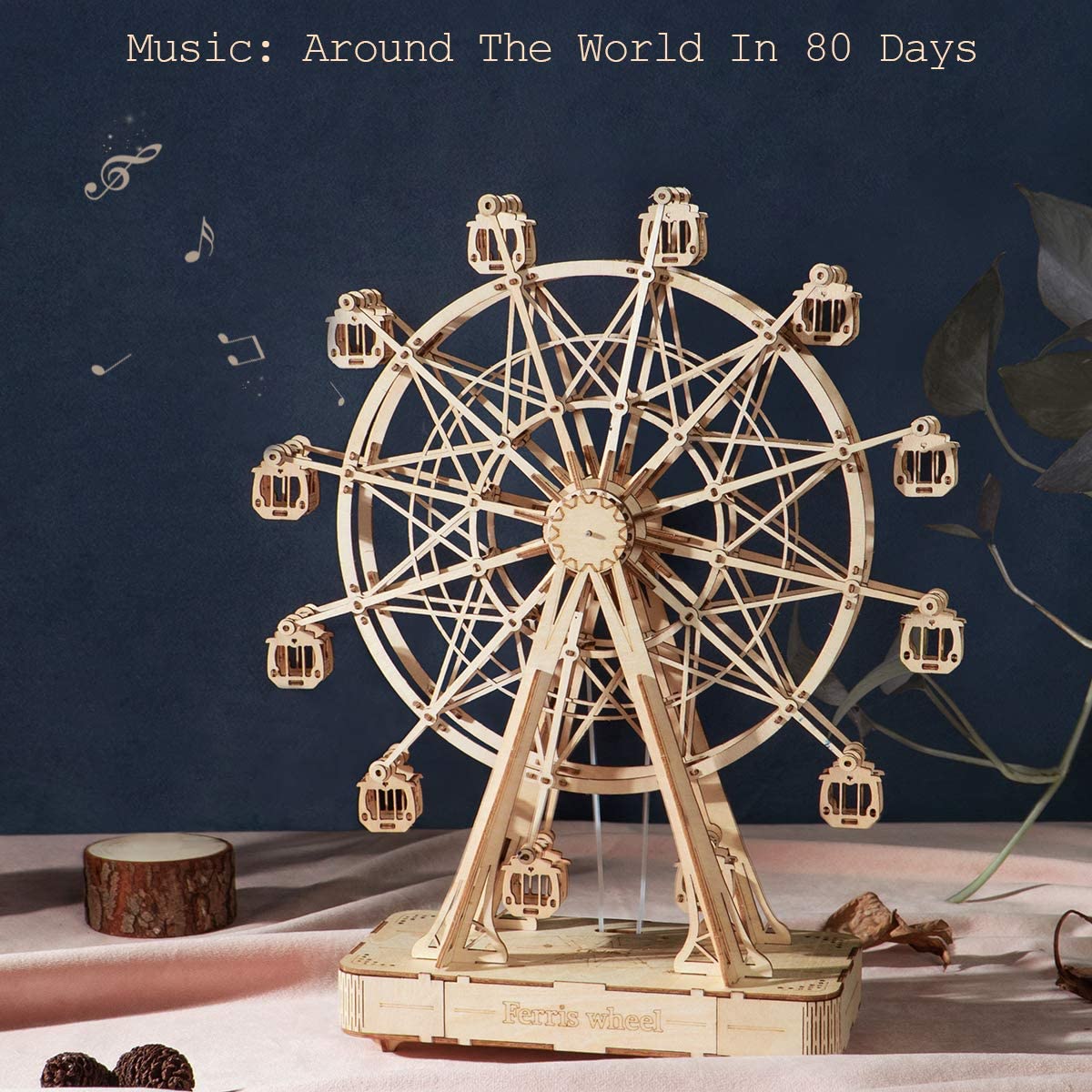 Wooden Ferris Wheel Music Box Puzzle Kit