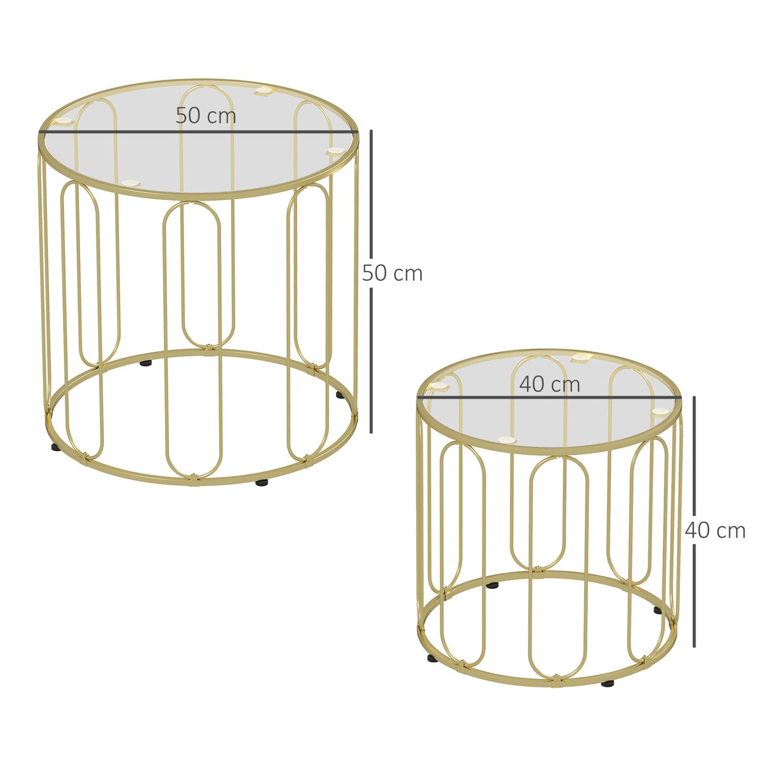 Gold Nesting Coffee Tables
