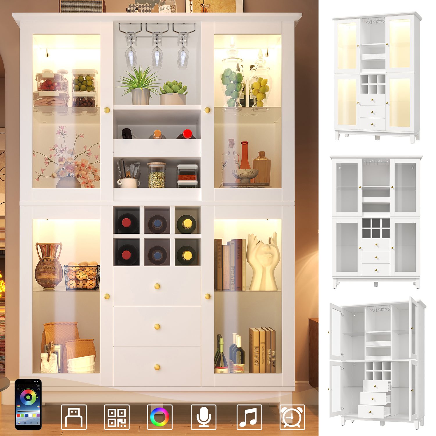 Smart LED Wine Cabinet