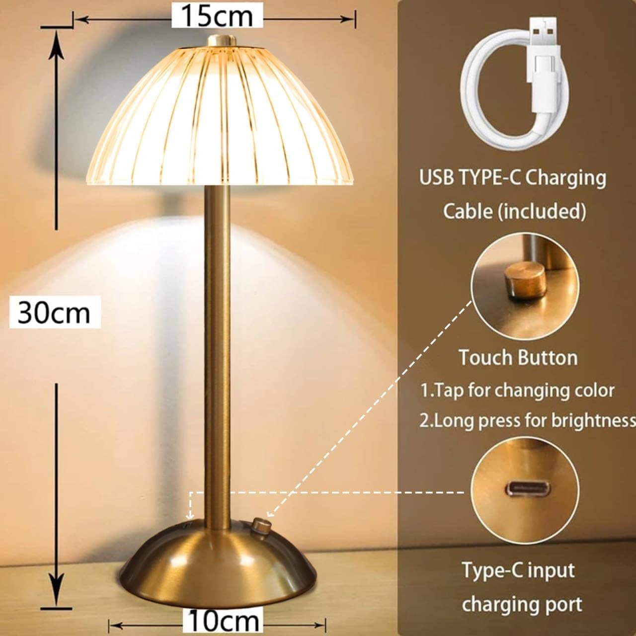 Cordless Vintage LED Lamp