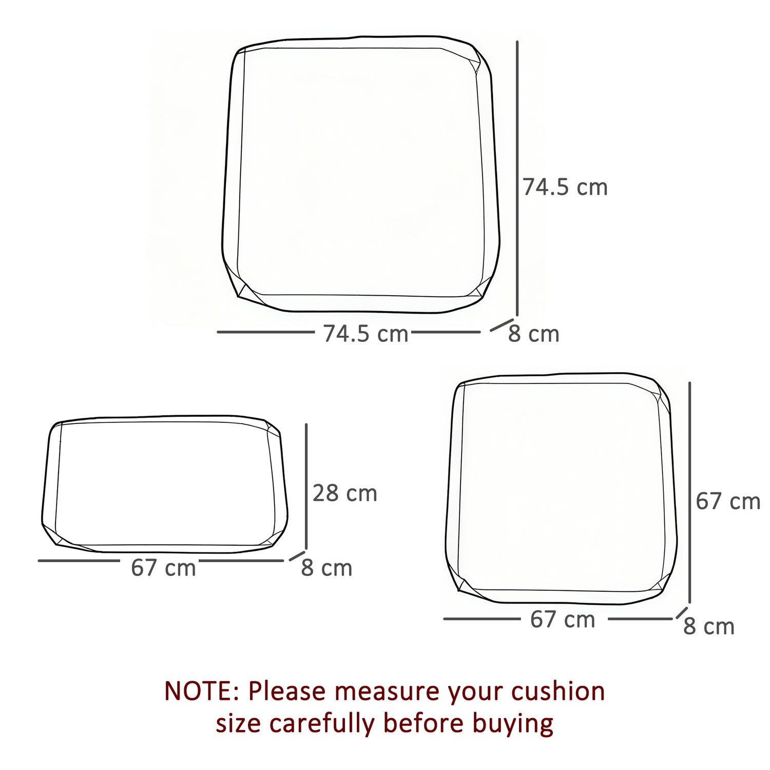 Deep Grey Replacement Covers
