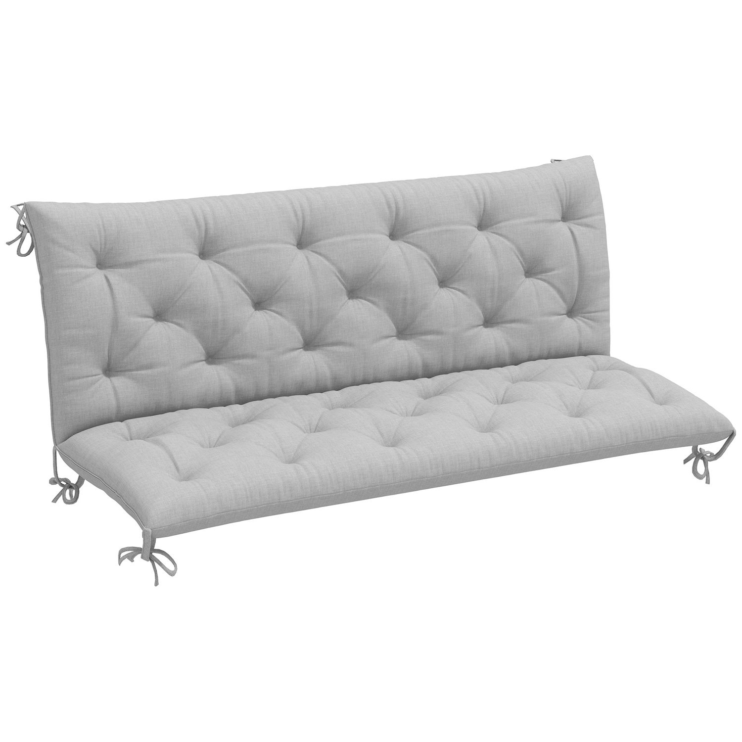 Refresh a three-seater bench with soft grey padding