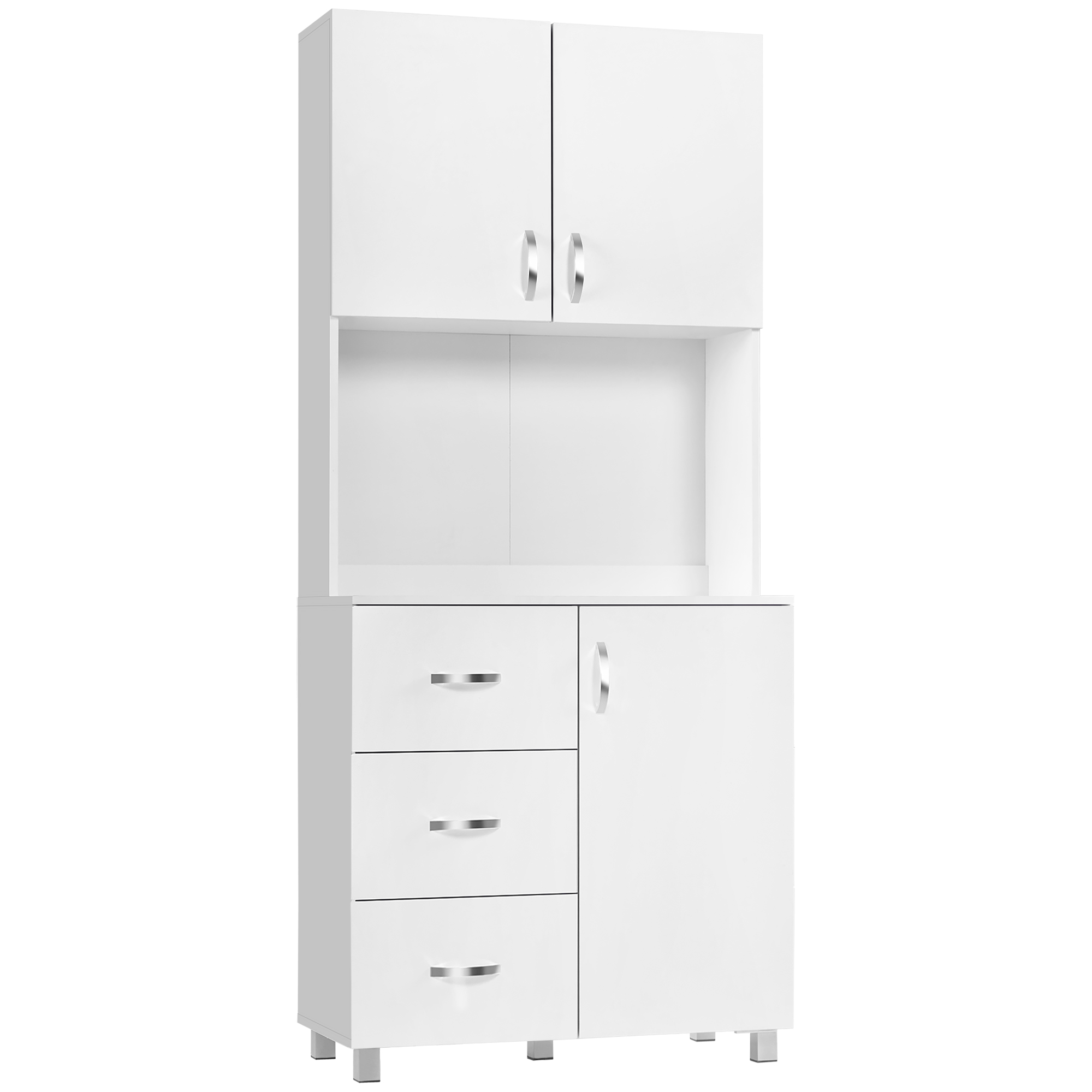 183cm White Kitchen Cupboard