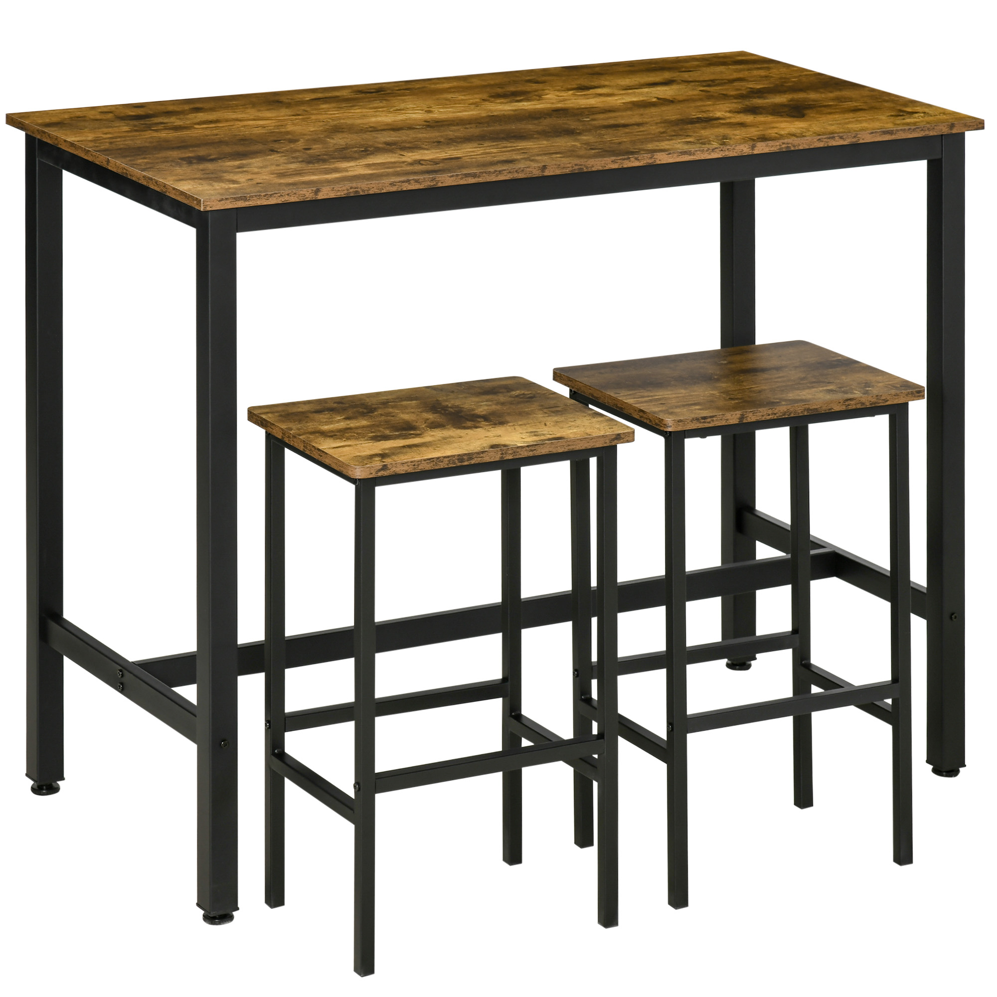Rustic 3-Piece Breakfast Bar Set