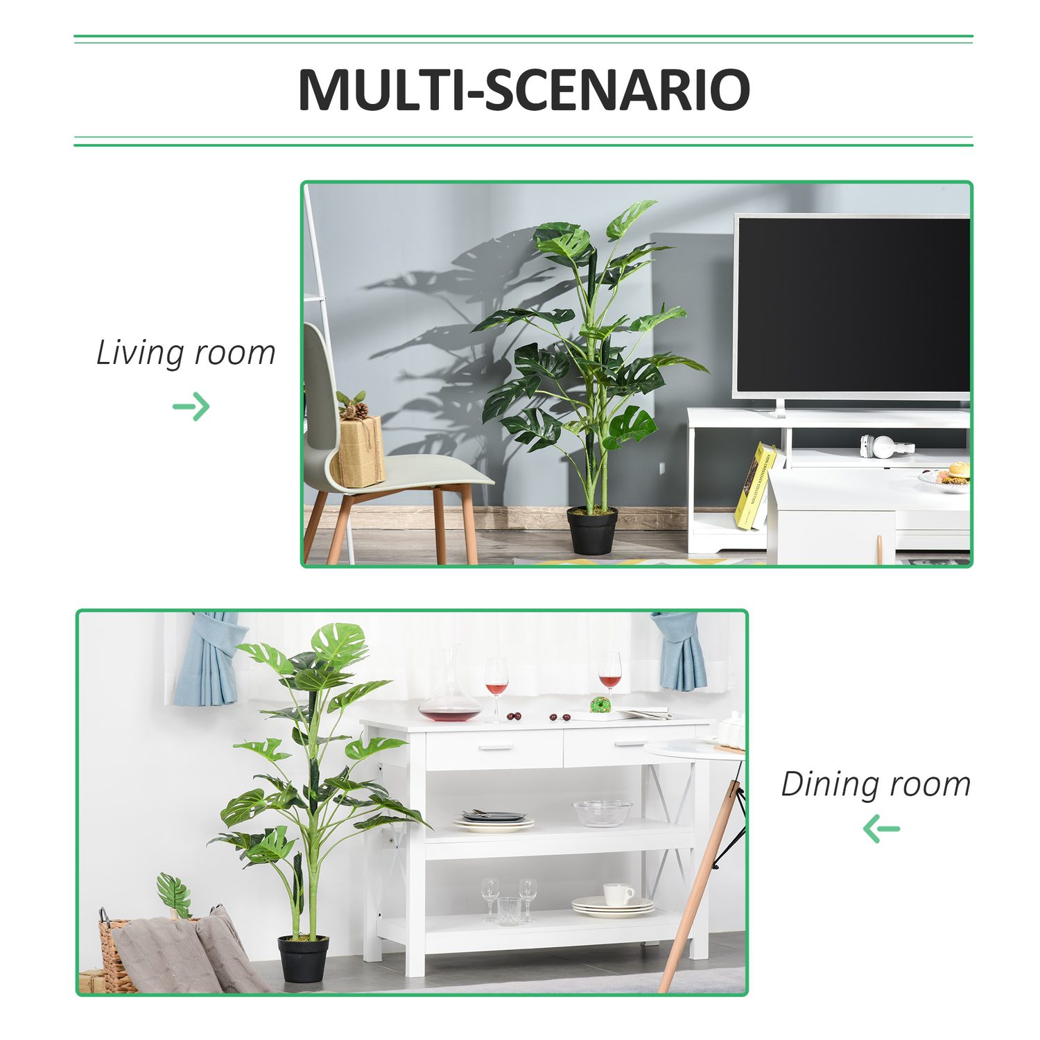 Add Tropical Greenery with a 100cm Artificial Monstera