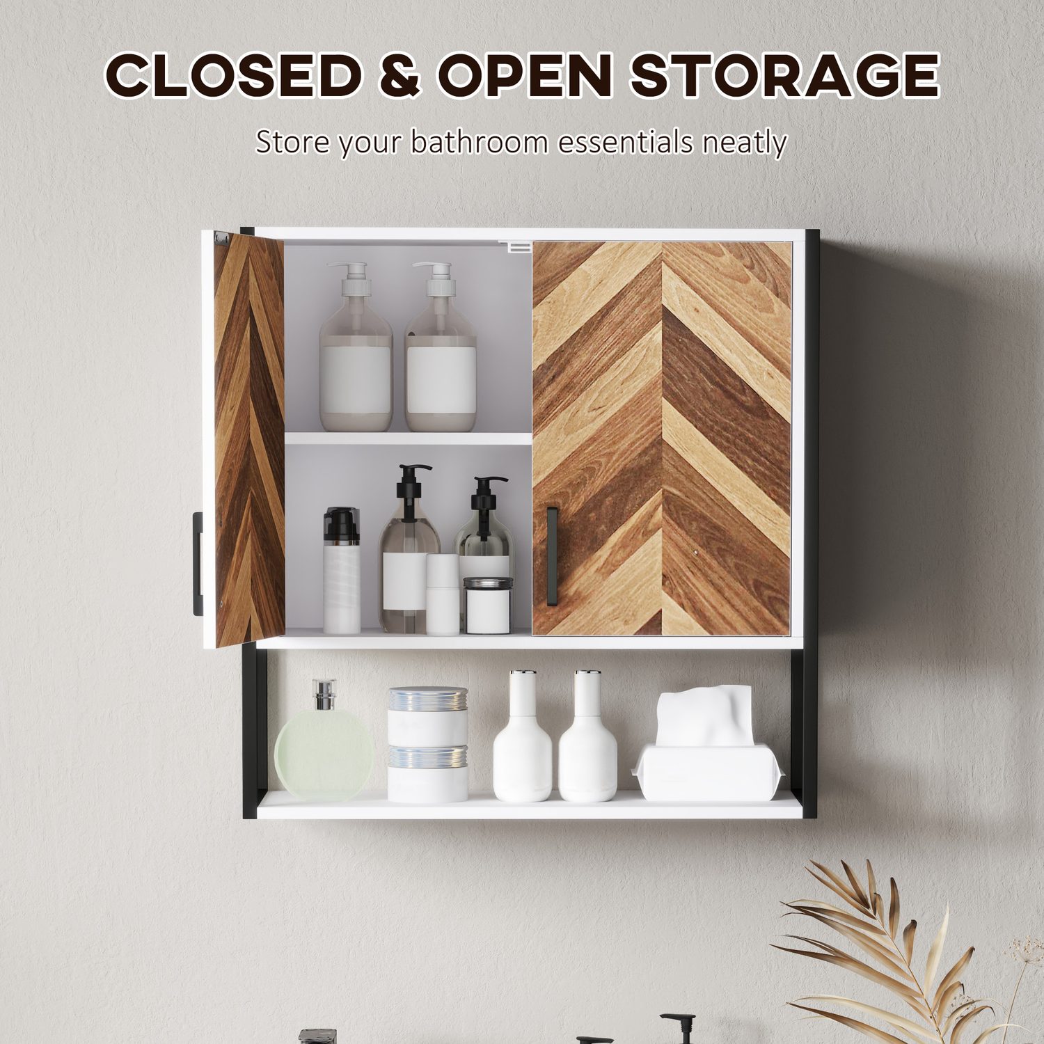 Walnut Wall Bathroom Cabinet