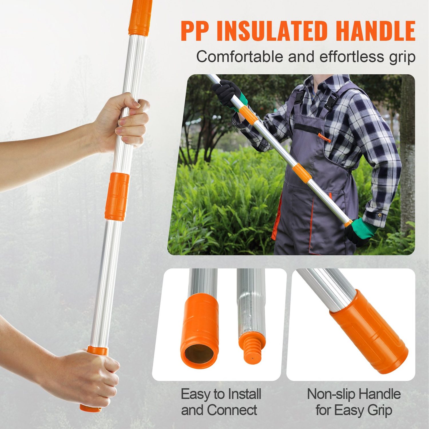 Manual Extendable Pole Saw for High Branch Pruning