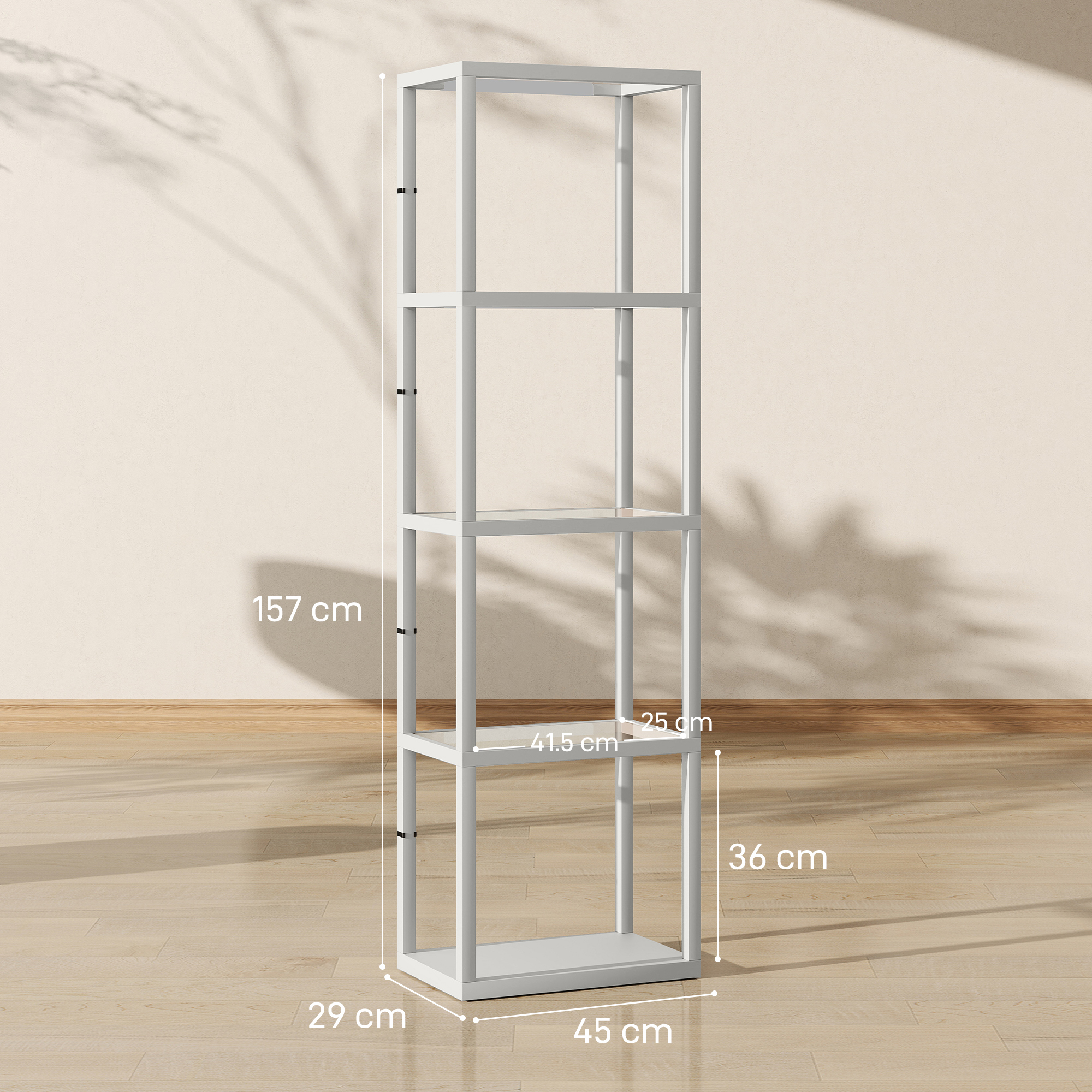 Grey 4-Tier LED Display Lamp