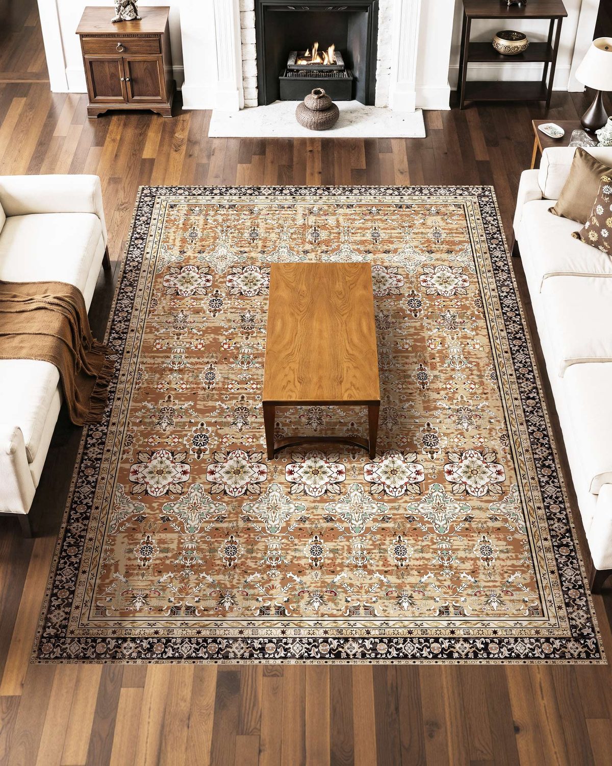 Washable Vintage Area Rug