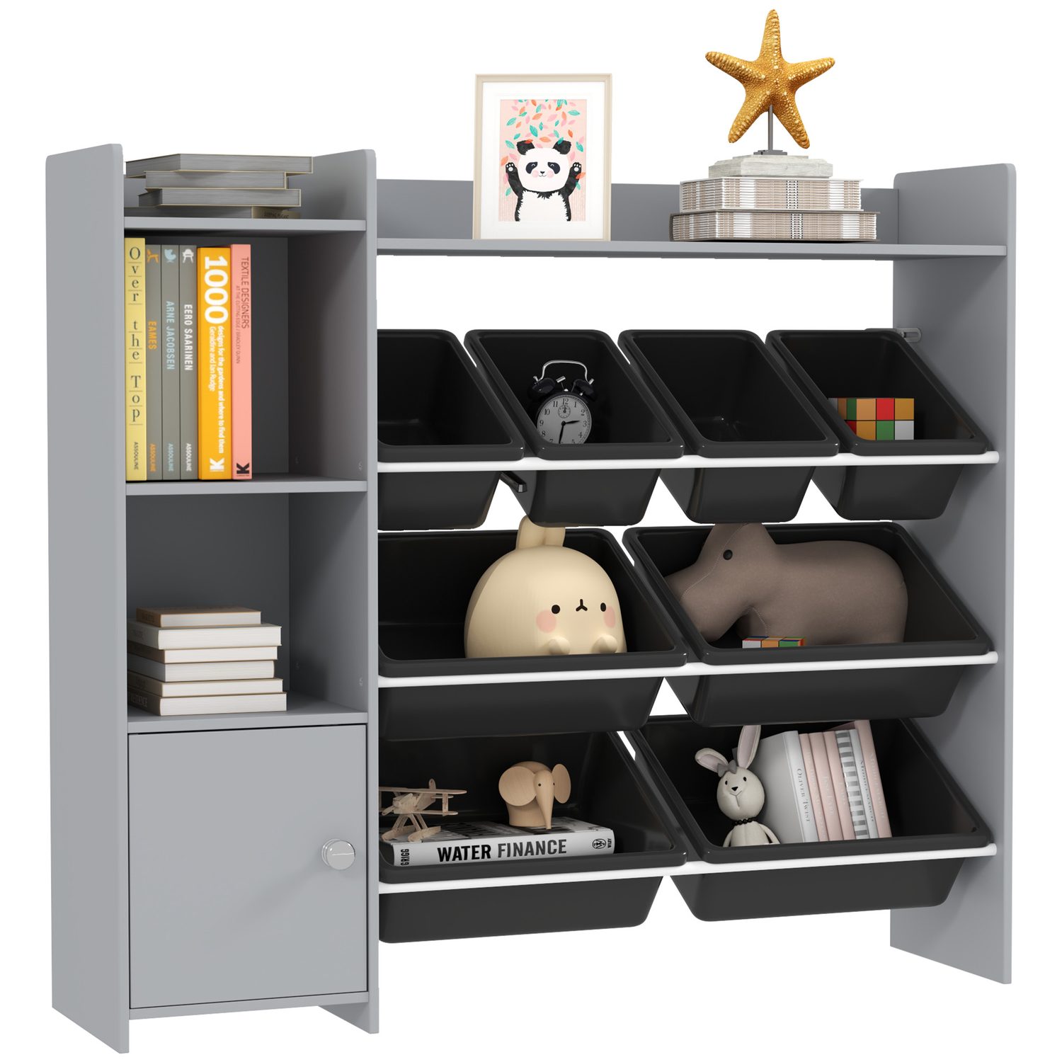 Grey Toy Storage Unit