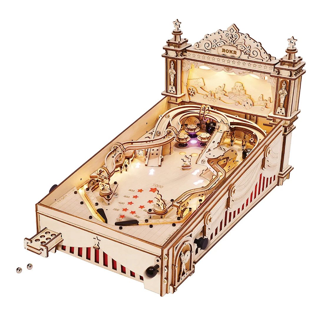 ROKR 3D Wooden Pinball Machine