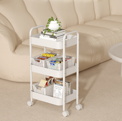 3-Tier Rolling Storage Trolley