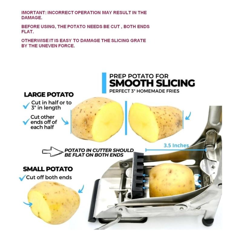 Lever-Action Chip Cutter for Homemade Chips and Fries