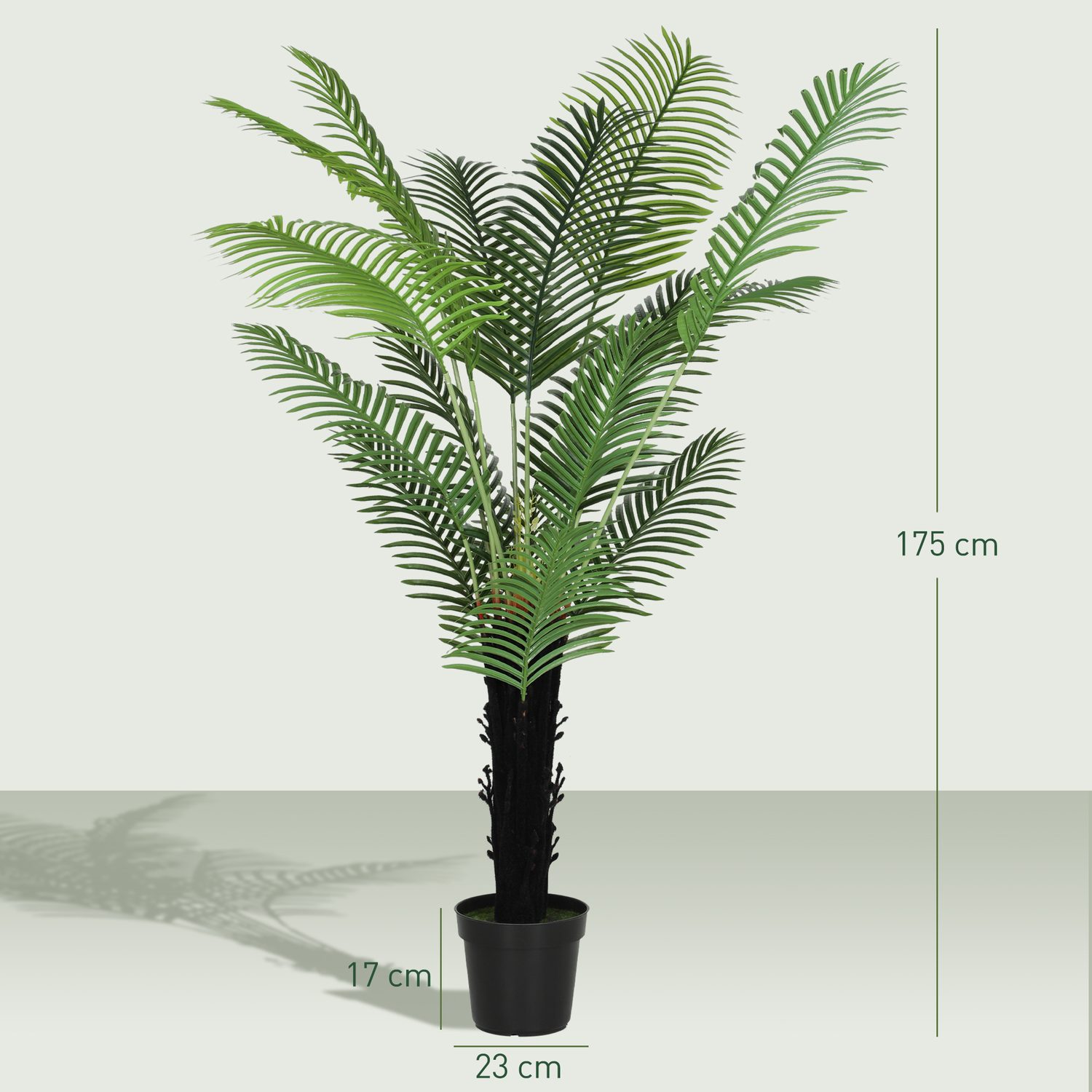 175 cm Artificial Areca Palm with PE Fronds in Pot