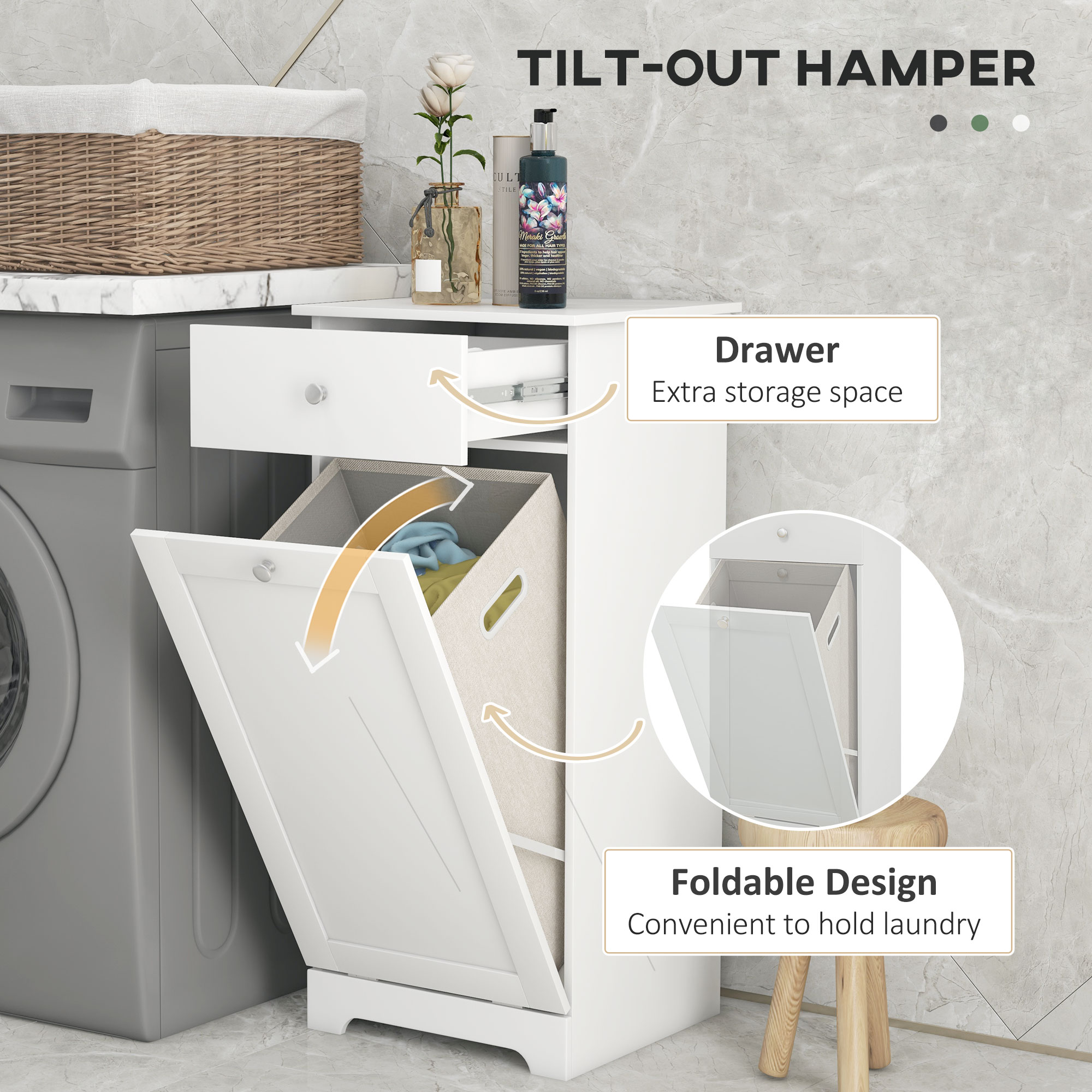 White Laundry Cabinet