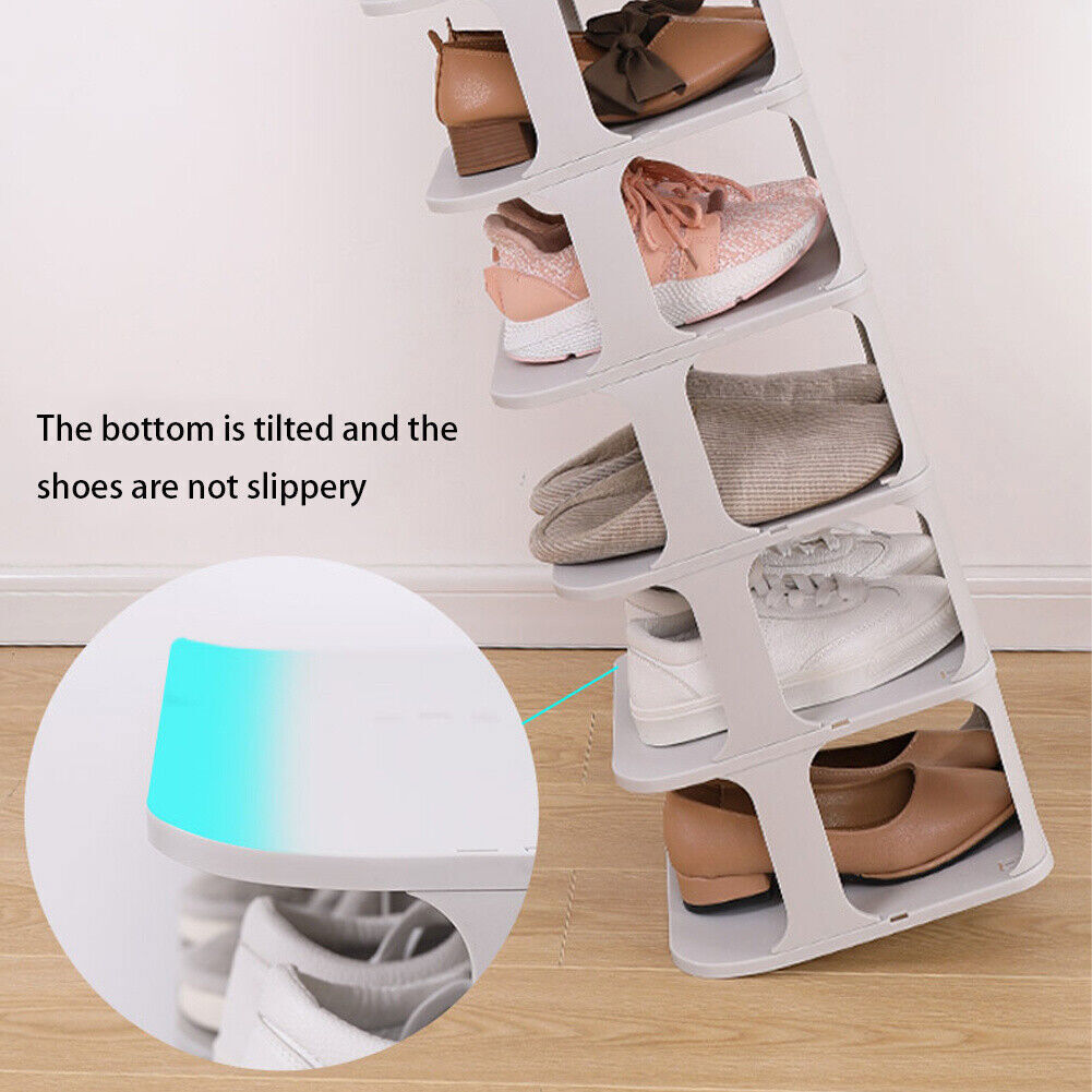 A Seven-Tier Shoe Rack That Keeps Your Hallway Clear