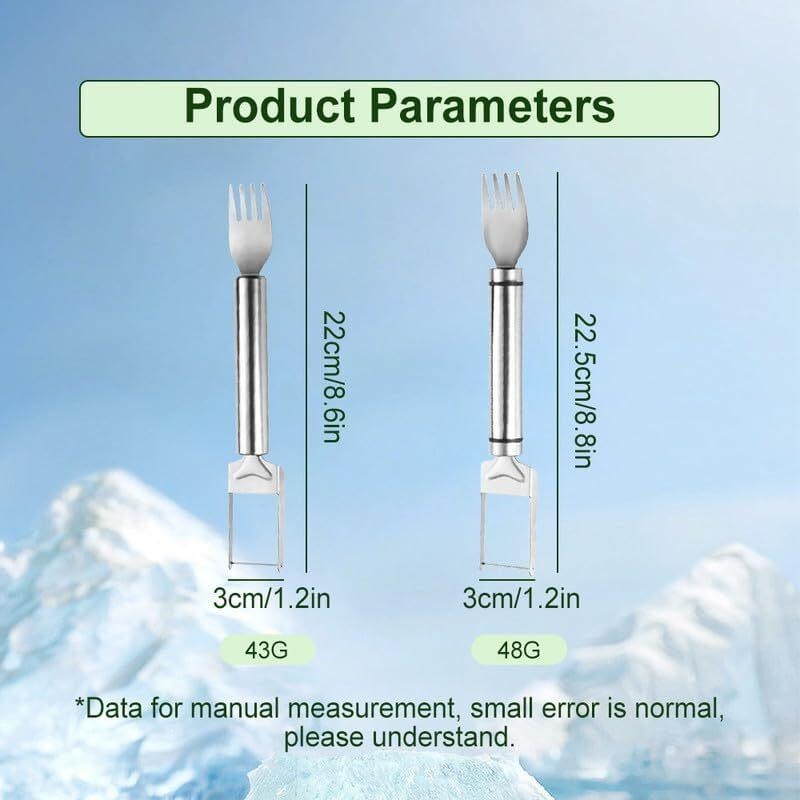Stainless Steel Watermelon Slicer and Fork – 2-in-1 Fruit Tool