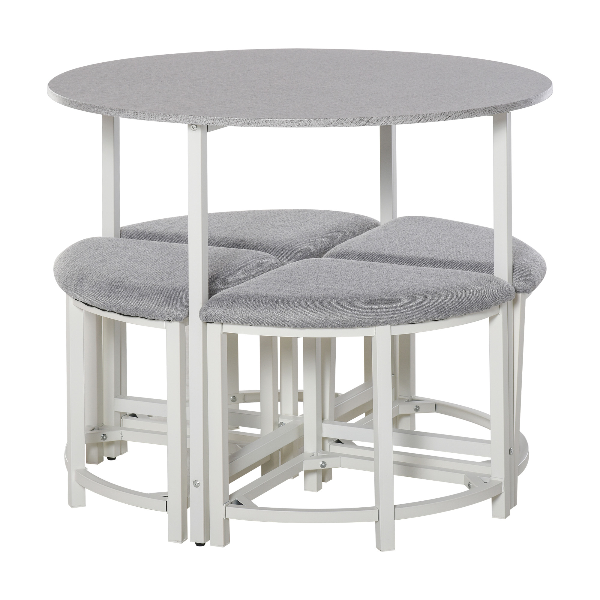 Space-Saving Round Dining Set