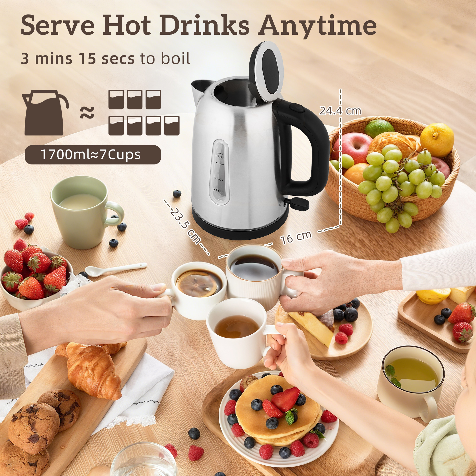 Silver Kettle & Toaster Set