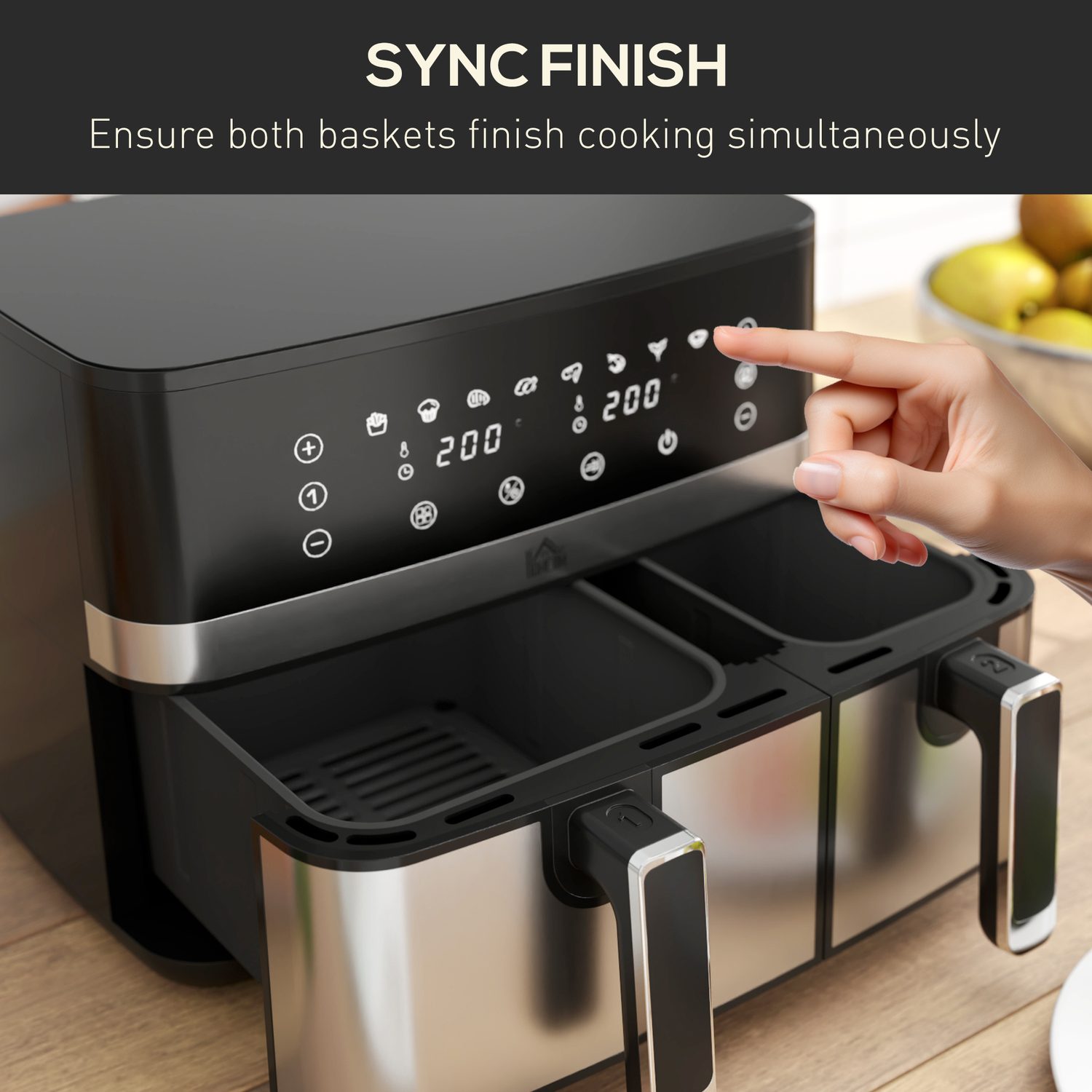 8.5L Dual Basket Air Fryer