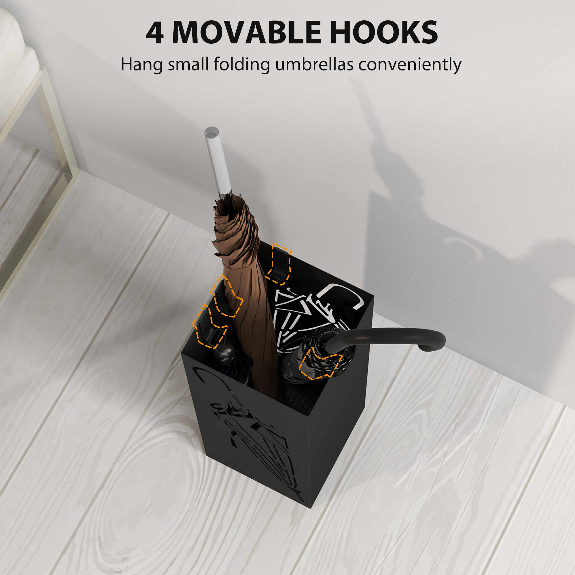 Keep Hallways Tidy with a Black Umbrella Stand