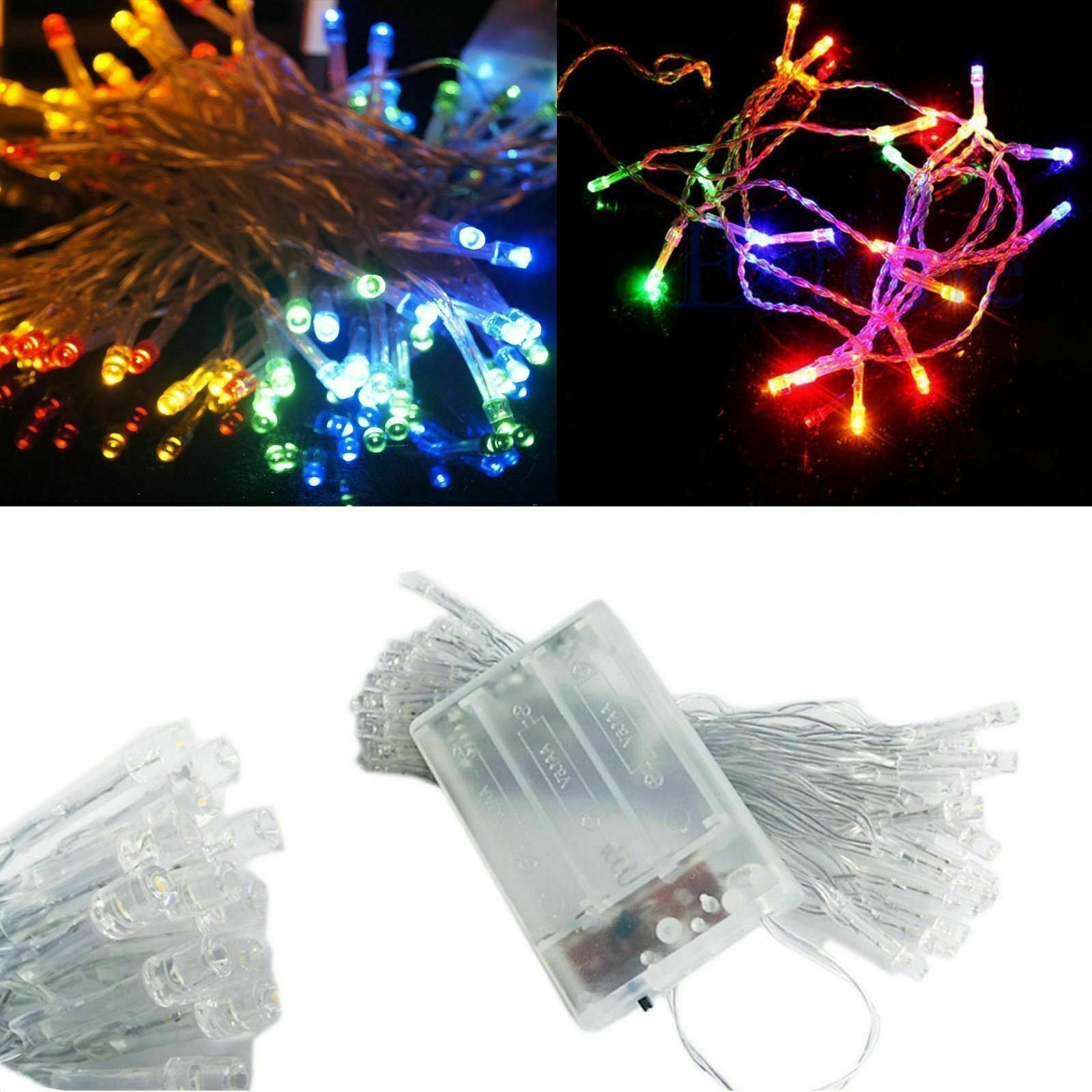 Battery-Powered Multicolour Fairy Lights — 10 to 100 LEDs