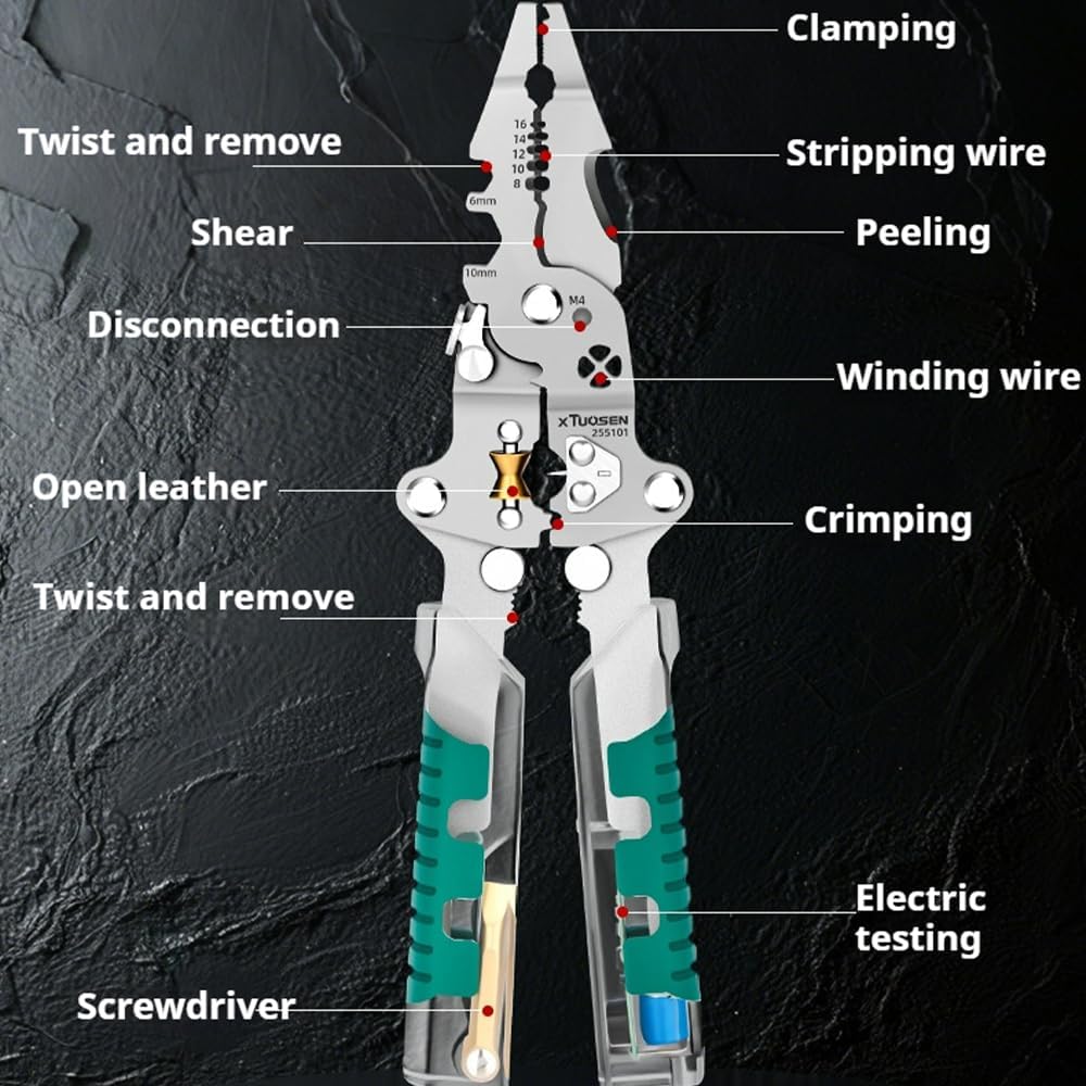 Foldable Wire Stripper Tool for Electrical Repairs